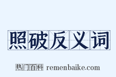 照破反义词是什么意思的图片